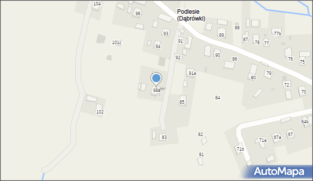Dąbrówki, Dąbrówki, 94a, mapa Dąbrówki