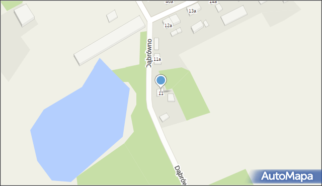 Dąbrówno, Dąbrówno, 11, mapa Dąbrówno
