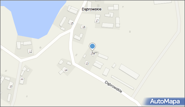 Dąbrowskie, Dąbrowskie, 13a, mapa Dąbrowskie