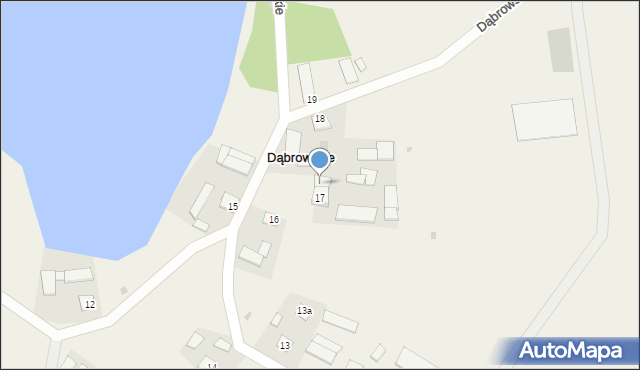 Dąbrowskie, Dąbrowskie, 17A, mapa Dąbrowskie