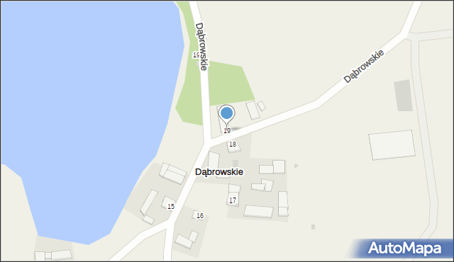 Dąbrowskie, Dąbrowskie, 19, mapa Dąbrowskie