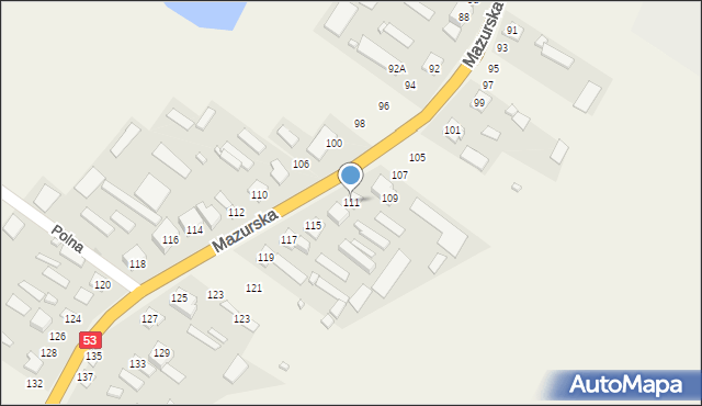 Dąbrowy, Dąbrowy, 111, mapa Dąbrowy