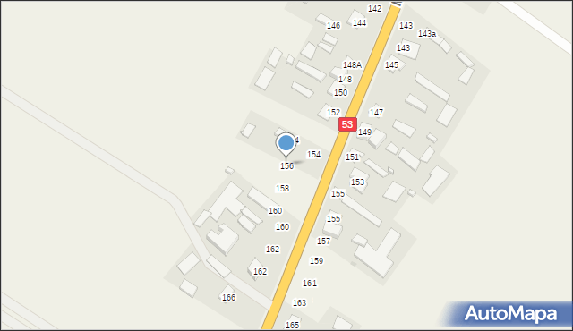 Dąbrowy, Dąbrowy, 156, mapa Dąbrowy
