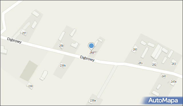 Dąbrowy, Dąbrowy, 259, mapa Dąbrowy