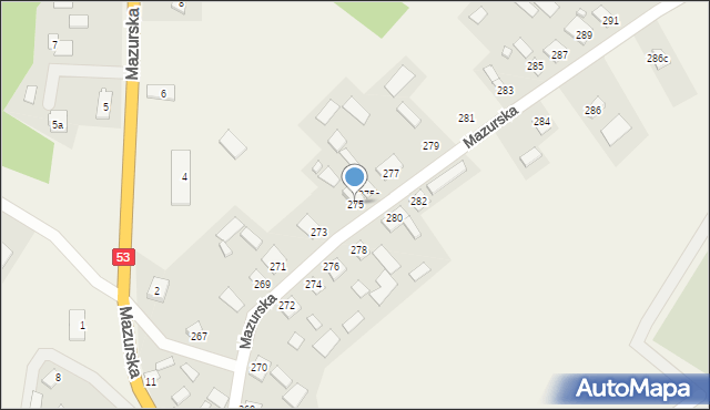 Dąbrowy, Dąbrowy, 275, mapa Dąbrowy