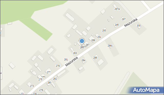 Dąbrowy, Dąbrowy, 285, mapa Dąbrowy