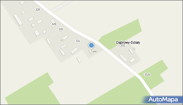Dąbrowy, Dąbrowy, 331a, mapa Dąbrowy
