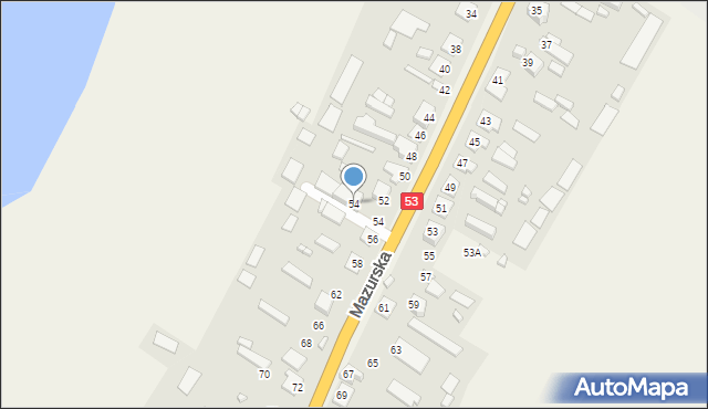 Dąbrowy, Dąbrowy, 54, mapa Dąbrowy