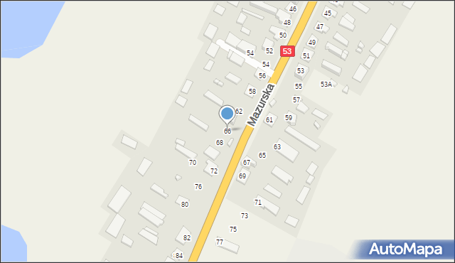 Dąbrowy, Dąbrowy, 66, mapa Dąbrowy