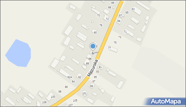 Dąbrowy, Dąbrowy, 84, mapa Dąbrowy