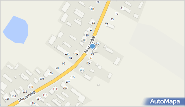 Dąbrowy, Dąbrowy, 95, mapa Dąbrowy