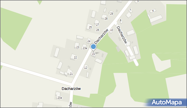 Dacharzów, Dacharzów, 11, mapa Dacharzów