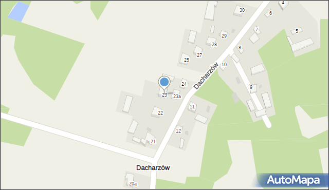 Dacharzów, Dacharzów, 23, mapa Dacharzów