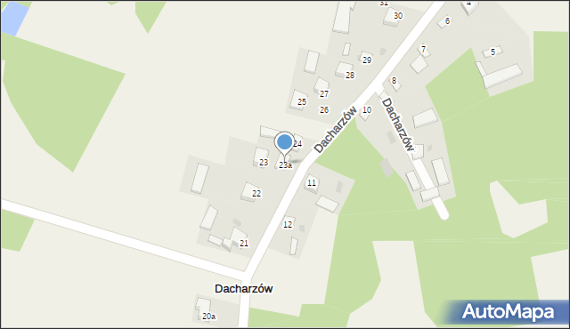 Dacharzów, Dacharzów, 23a, mapa Dacharzów