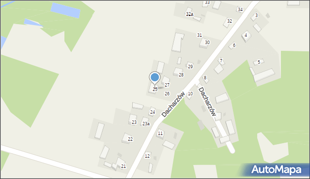 Dacharzów, Dacharzów, 25, mapa Dacharzów