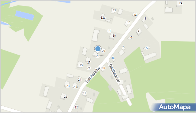 Dacharzów, Dacharzów, 28, mapa Dacharzów