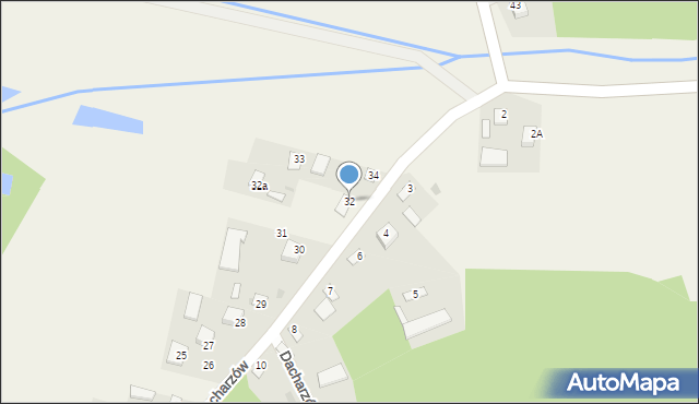 Dacharzów, Dacharzów, 32, mapa Dacharzów