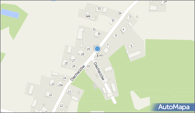 Dacharzów, Dacharzów, 8, mapa Dacharzów
