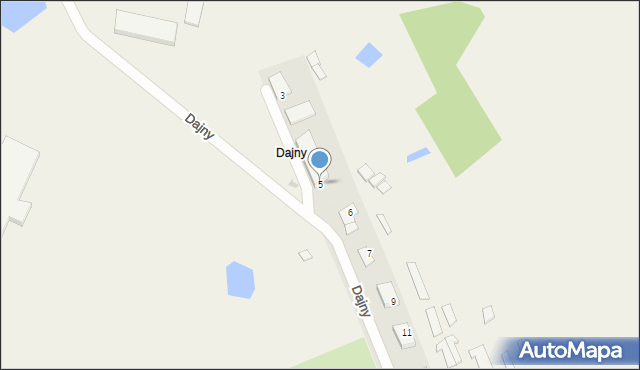 Dajny, Dajny, 5, mapa Dajny