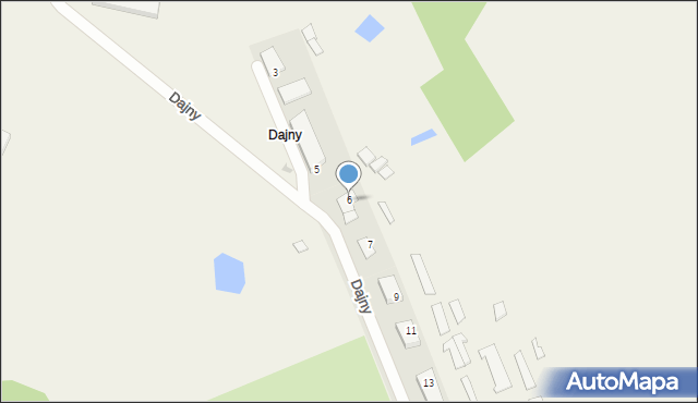 Dajny, Dajny, 6, mapa Dajny