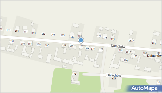 Dalachów, Dalachów, 170, mapa Dalachów