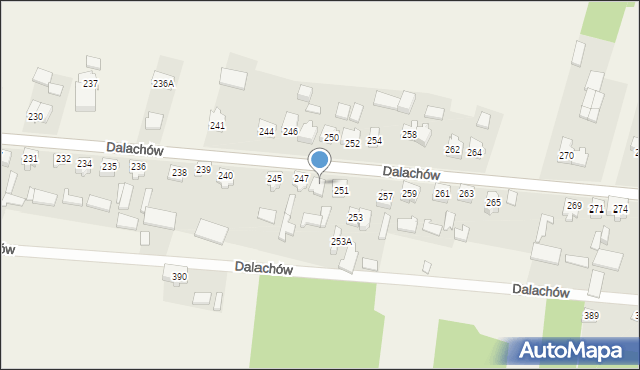 Dalachów, Dalachów, 249, mapa Dalachów