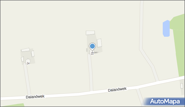 Dalanówek, Dalanówek, 22, mapa Dalanówek