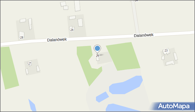 Dalanówek, Dalanówek, 25, mapa Dalanówek