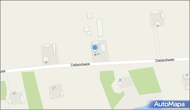 Dalanówek, Dalanówek, 26, mapa Dalanówek