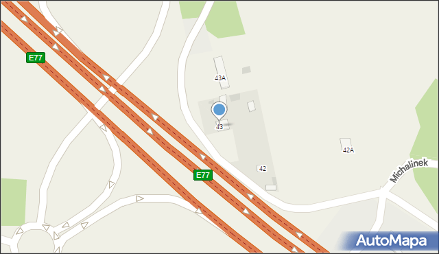 Dalanówek, Dalanówek, 43, mapa Dalanówek