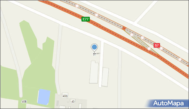 Dalanówek, Dalanówek, 57, mapa Dalanówek