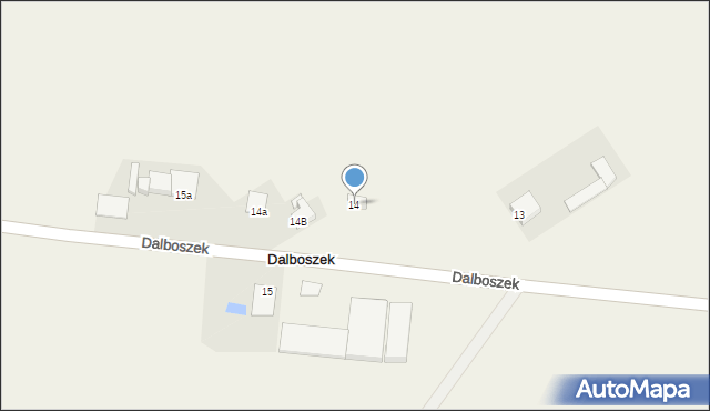 Dalboszek, Dalboszek, 14, mapa Dalboszek