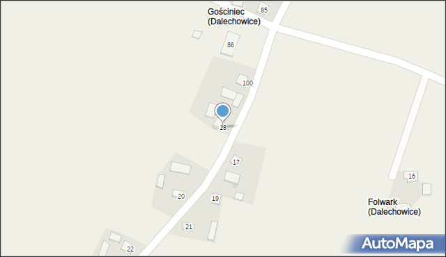 Dalechowice, Dalechowice, 18, mapa Dalechowice