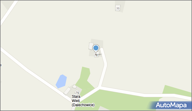 Dalechowice, Dalechowice, 78, mapa Dalechowice