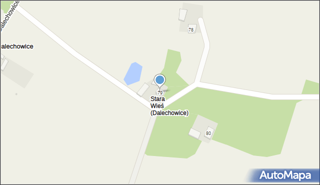 Dalechowice, Dalechowice, 79, mapa Dalechowice