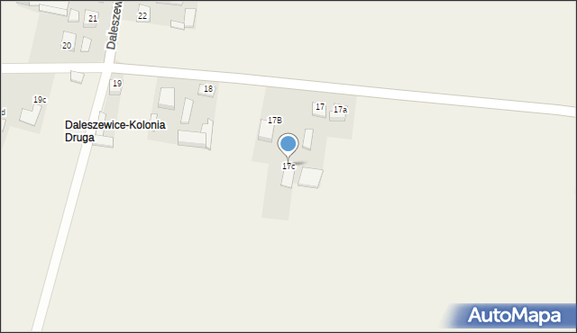 Daleszewice, Daleszewice, 17c, mapa Daleszewice