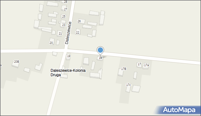 Daleszewice, Daleszewice, 18, mapa Daleszewice