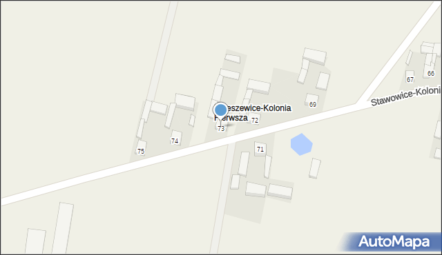 Daleszewice, Daleszewice, 73, mapa Daleszewice