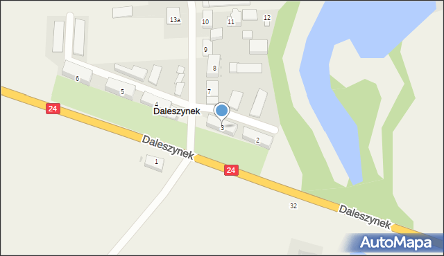 Daleszynek, Daleszynek, 3, mapa Daleszynek