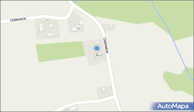 Dalewice, Dalewice, 75, mapa Dalewice