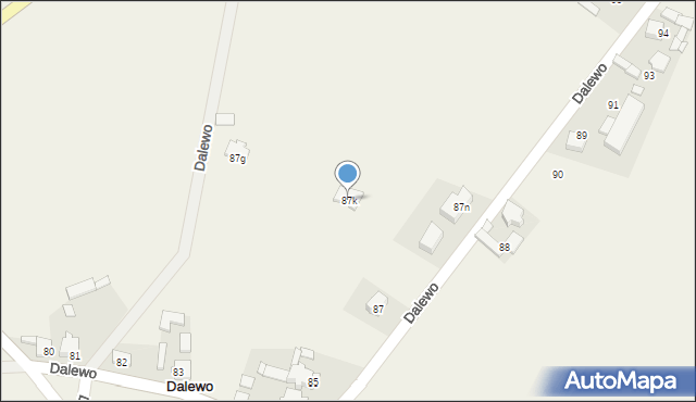 Dalewo, Dalewo, 87k, mapa Dalewo