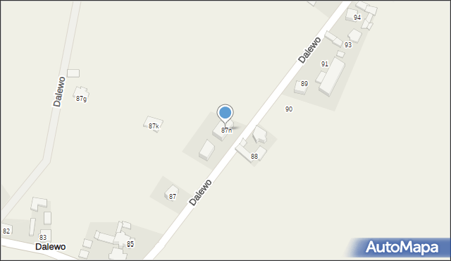 Dalewo, Dalewo, 87n, mapa Dalewo