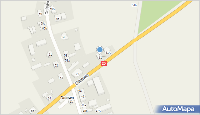 Dalewo, Dalewo, 51, mapa Dalewo