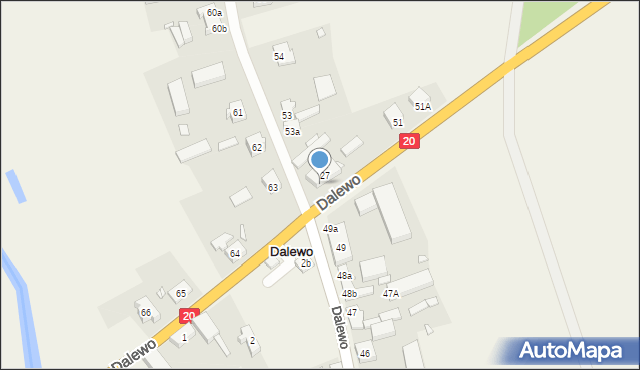 Dalewo, Dalewo, 52A, mapa Dalewo