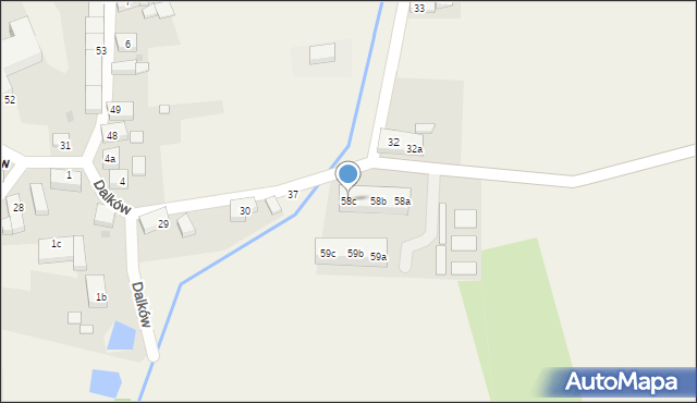Dalków, Dalków, 58c, mapa Dalków