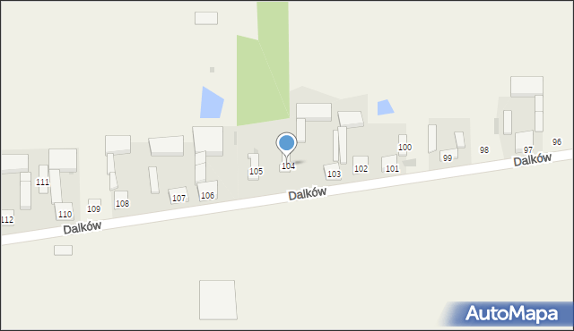 Dalków, Dalków, 104, mapa Dalków