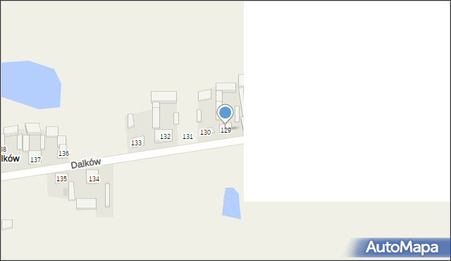 Dalków, Dalków, 129, mapa Dalków