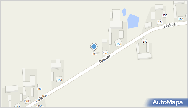 Dalków, Dalków, 158, mapa Dalków