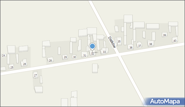 Dalków, Dalków, 32, mapa Dalków