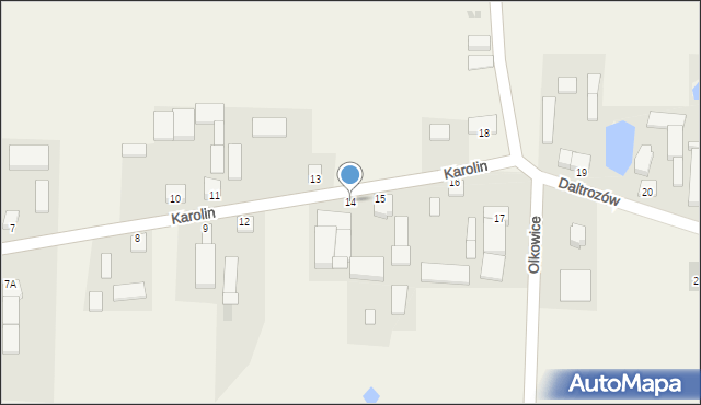 Daltrozów, Daltrozów, 14, mapa Daltrozów